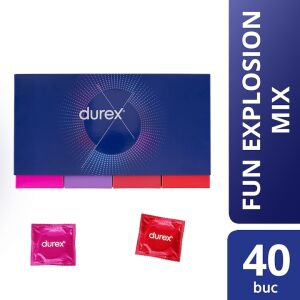 Durex óvszer 40 db, diszkrét dobozban - Fun Explosion 146918229 - Durex Óvszer