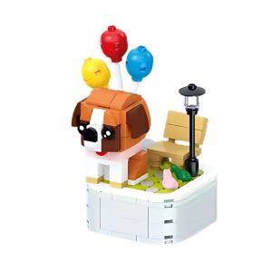 Barna kutya kockakészlet