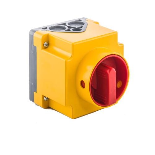 Bütyökkapcsoló 0-1 32A 3P a házban, nagy piros gomb, 3 x lakat IP65 146922066