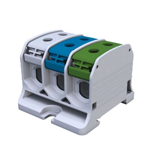 Menetes sín csatlakozó STB 50-3X Al/Cu 87330 SIMBLOCK, szürke/kék/zöld 146922202