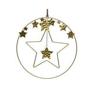 Karácsonyfa medál, arany csillag 25 cm-es körben 146923082 - Karácsonyfadísz