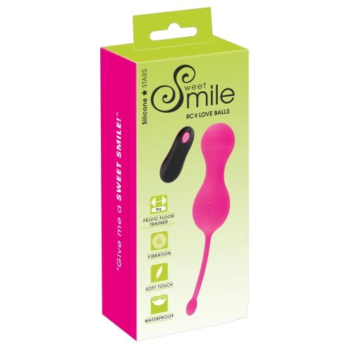 Édes Mosoly - Távirányítású Vibro Szerelemgolyók Rózsaszín 146925860