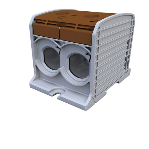 Menetes sín csatlakozó STB 300-2 Al/Cu 87920 SIMBLOCK, barna 146928013