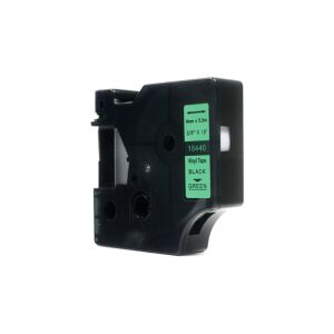 JetWorld Replacement Dymo Rhino Tape Black, zöld 9 mm x 5,5 m vinyl (18440)