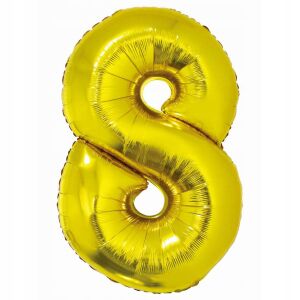 #BFC37 Okos Fólia Lufi, 8-as Szám, Arany, 76 cm
