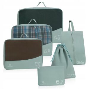 BPO-02 GREEN 6 db-os szervező UTAZÓ bőröndhöz 146928684 - Bőrönd kiegészítő