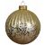 Arany üveg karácsonyfa gömbdísz 10cm díszítve 1 db. 146928969