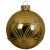 Arany üveg karácsonyfa gömbdísz 10cm díszítve 1 db. 146928969