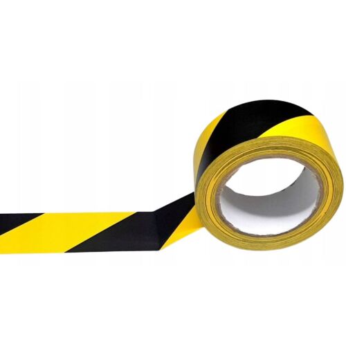SÁRGA-FEKETE FIGYELMEZTETŐ SZALAG 75MM*200M - D-300-0083 146929150