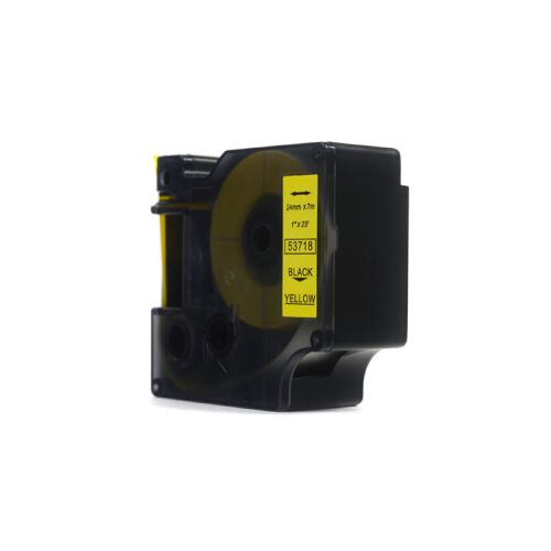 JetWorld Dymo D1 csereszalag, fekete, sárga, 24 mm x 7 m (53718)