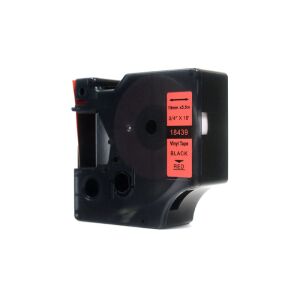 JetWorld Replacement Dymo Rhino Tape Black, piros 19mm x 5,5m vinyl (18439)