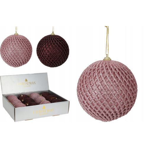 Karácsonyfa gömbdísz, díszített, törésálló, 10 cm, 1 db. 146930709