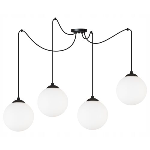 Mennyezeti lámpa, pókgömb alakú, fekete, LED, 15 cm 146931668