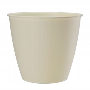 Doniczka kremowa plastikowa 15 x 15 x 13,9 cm dekoracyjna Azalia