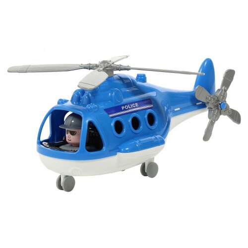 Rendőr Helikopter 29cm #fehér-kék 32455322