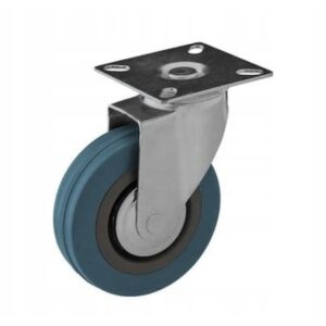 Forgógörgő-készlet 75 mm-es furatrögzítéssel, műanyag-gumi