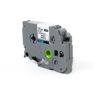 JetWorld fekete matt fehér csereszalag Brother szalag 12 mm x 8 m TZe-M231 (TZEM231, TZM231, TZ-M231, AZEM231, AZE-M231)