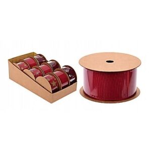 Karácsonyi ajándék szalag, piros, dekoratív, 270x4cm