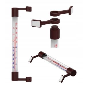 Barna öntapadós kültéri hőmérő 22 cm 146937867 - Szobahőmérő