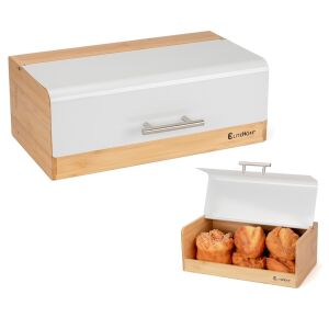 CHLEBAK BAMBUSOWY POJEMNIK NA PIECZYWO E-6068 BIAŁY 146938229 - Ételtárolás