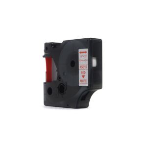 JetWorld Replacement Dymo D1 Tape Red on White 12mm x 7m LM100, LM100+, LM200, LM300, LM400, LM420P, LM350, LM350D, LM360D, LM450D, LM150P,, LM150P, LM150P LM160, LM210D, LM280, LM150, LM220 (45015) (S0720550)