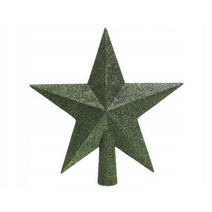 Zöld csillag karácsonyfára, zöld tetejű, 19 cm 146939513 - Szezonális dekoráció