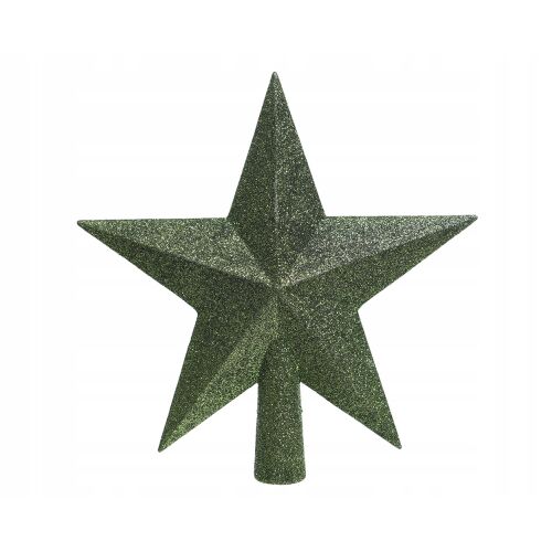 Zöld csillag karácsonyfára, zöld tetejű, 19 cm 146939513