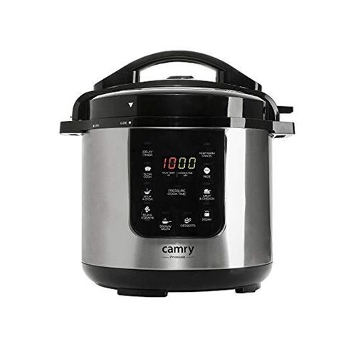 Camry | Tűzhely | CR 6409 | 1500 W | Alumínium edény | 6 L | Programok száma: 8 | Rozsdamentes acél/fekete