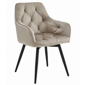 JORK360 szék - sötét bézs bársony / 2 db fekete láb