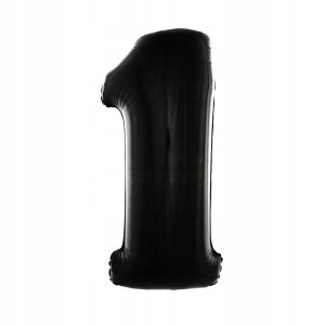 #BFC54 B&C 1-es számú fólia lufi, fekete, 92 cm AA