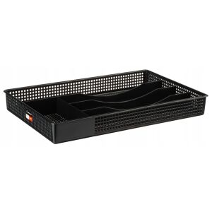 Evőeszköztartó fiókbetét, áttört, antracit