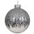 Csillámos ezüst üveg karácsonyfa gömbdísz 8cm 1 db. 146941535