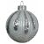 Csillámos ezüst üveg karácsonyfa gömbdísz 8cm 1 db. 146941535