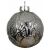 Csillámos ezüst üveg karácsonyfa gömbdísz 8cm 1 db. 146941535