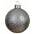 Csillámos ezüst üveg karácsonyfa gömbdísz 8cm 1 db. 146941535