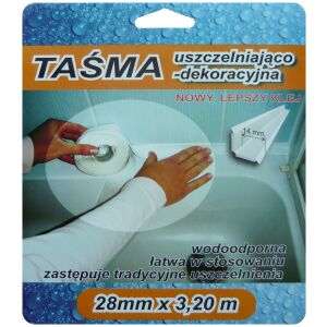 FEJRESZTŐ SZALAG 3,2M 28MM FEHÉR - SIL TAS 28 146941713 - Tömítőszalag