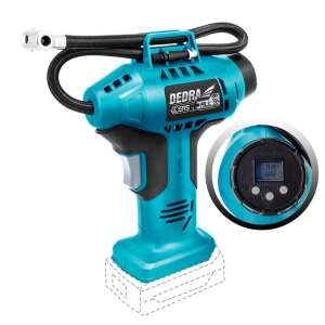 Kompresor samochodowy Dedra Kompresorek pistoletowy 11bar 18V LCD 42928752 - Poziomowanie laserowe, Agregator, Reflektor i lampa robocza, Sprężarka, Wiertarka i śrubokręt, Szlifierka, Spawanie i Zaopatrzenie w wodę do użytku domowego