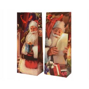 Karácsonyi üveges táska Mikulással 36x12 cm