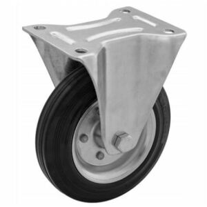 Fix szett, acél-gumi fix kerék, átmérő 80 mm