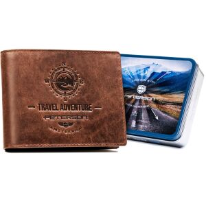 Férfi bőr pénztárca dekoratív dombornyomással - Peterson 146946167 - Férfi pénztárca