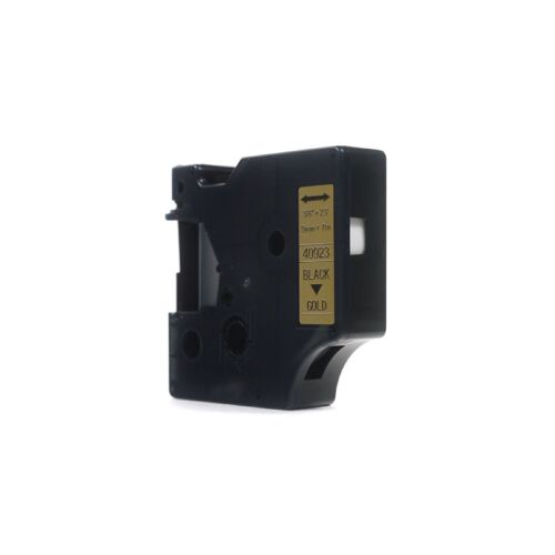 JetWorld Replacement Dymo D1 Tape Black on Gold 9mm x 7m LM100, LM100Plus, LM100Series, LM120P, LM280, LM300, LM350, LM350D, LM350Series, LM360D, LM450D, LM400D, LM450 LM450D, LM450Series, LM500TS, LMPC, LMPC2 (40923)