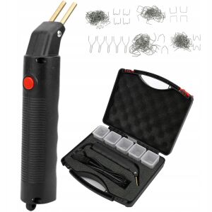 Fekete műanyag tűzőgép tokban 100W + 205 tűzőkapocs