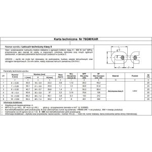 MŰSZAKI LÁNC FEKETE 6MM G8 FAL 1.15T - 5 KG - LAN 6 G8