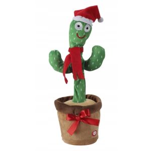 Karácsonyi kaktusz zenélő figura 35 cm