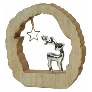 Karácsonyi fa figura rénszarvassal, ezüst, 2x14.4cm 146948978 - Karácsony