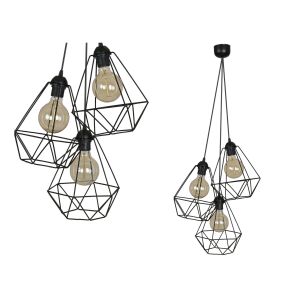 Modern Loft Diamond 3 lángos függőlámpa 146949742 - Lámpa & Világítás