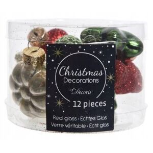 Üveg karácsonyfadísz készlet vegyes 12 db-os. 146949749 - Szezonális dekoráció