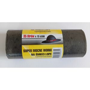 SZEMETESZSÁK 35L 50*60LD FEKETE 15 DARAB - AN 35L/15 146950414 - Szemeteszsák