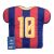 Vankúš v tvare dresu FC Barcelona - číslo 10, 30 cm 146951046