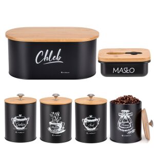 CHLEBAK Z ZESTAWEM POJEMNIKÓW I MASELNICZKA E-6079 146952541 - Ételtárolás